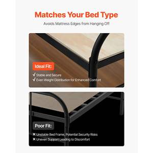 Full Size Bunkie Board 0.4 <b>Foldable</b> <b>Bed</b> Board Slats Connection 8 Piece Burlywood <b>Mattress</b> Support Boards Ready to Use - Product Image 3