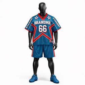 Maillot de football américain personnalisé avec nom et numéro, style Drift, en maille argentée, blanche et noire, à manches courtes, 100 % polyester respirant - Product Image 1