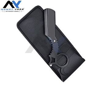 Rasoirs professionnels à lame droite pour barbier, fabriqués en Allemagne, avec manche à insertion de doigt, modèle Black Dragon Cut Throat Shavette - Product Image 2