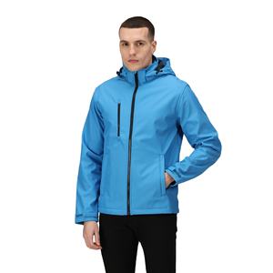 Men's Waterproof Soft Shell Jacket Outdoor Sports Trekking Work-Windproof Custom Logo Zipper Closure Cotton Printed Fabric - Product Image 1