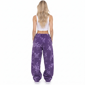 Sublimation Printed Wide Leg Sweatpants <b>Women</b> Cotton Fleece Full Length Workout <b>Pant</b> <b>Women</b> Heavyweight Winter Wear <b>Sweat</b> <b>Pant</b> - Product Image 2