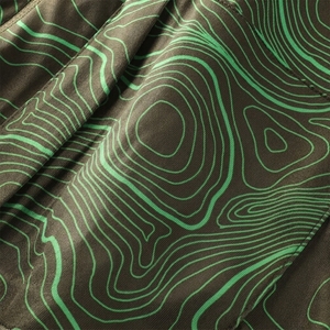 Polo de Manga Corta para Hombre con Estampado Topográfico Verde, con Bolsillo, Tejido de Secado Rápido, Estilo Casual - Product Image 5