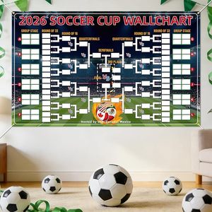 Pancarta de Predicción de <span class=keywords><strong>Partidos</strong></span> de la Copa <span class=keywords><strong>Mundial</strong></span> de Fútbol 2026, Pancarta de Poliéster Personalizada de 1.1m*1.8m, Resistente a la Decoloración, Adecuada para Predicciones de <span class=keywords><strong>Partidos</strong></span> - Product Image 1