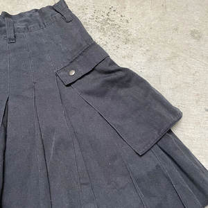 OEM ODM Kilt écossais plissé en coton noir avec poches de rangement, couleur noire 2026 - Product Image 4