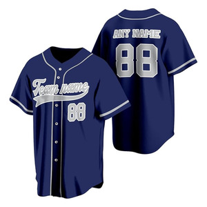 Maillot de baseball personnalisé pour homme, col en V, tendance, respirant, 100 % polyester 220g, anti-bactérien, sublimation OEM - Product Image 1
