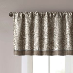 Mantovana finestra Jacquard in blu/marrone 50x18 "tende e mantovane prodotto - Product Image 3