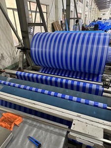 Bâche en PE tissé bleu uni durable, écologique, imperméable, résistante aux UV, au vent et aux déchirures, 700D-1500D, pour couverture extérieure - Product Image 6