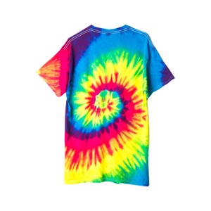 T-shirt Homme Col Rond Manches Courtes Tie-Dye Multi-Styles Personnalisable Logo Avant Couleur Unie 100% Coton - Product Image 4