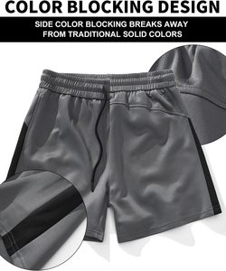 Mens Lightweight Cargo Shorts For Men Elastic Waist Pocket Short Pants Breathable Outdoor Casual Beach Fitness Training Shorts - Product Image 4