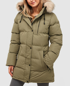 Manteau parka d'hiver pour femme de haute qualité, long, respirant, matelassé, avec fermeture éclair, doublure en nylon, coupe-vent - Product Image 6