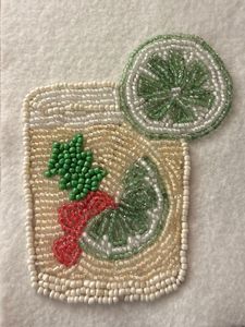 Juego de Posavasos de Cuentas Bordadas a Mano con Diseño Floral, Forma Personalizada, Hermoso Diseño Floral para Decoración Rústica del Hogar, Día de la Tierra - Product Image 1