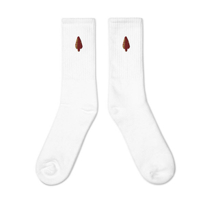 Embroidered <b>Socks</b> Custom Logo Breathable Soft Crew Ankle Length 80% Cotton Polyester Spandex Made USA Spring Season Animal Print - Product Image 1
