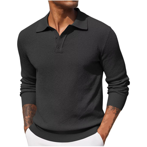Camiseta Polo de Uso Diario, Manga Corta, Mezcla de Algodón, Corte Regular, Prenda Informal, Ropa Cómoda para el Estilo de Vida - Product Image 3