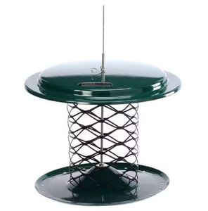 Mangeoire suspendue pour oiseaux, couleur gris, revêtement en poudre, pour l'alimentation des oiseaux, article en métal artisanal, vente en gros - Product Image 4