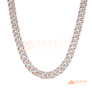 Rose Gold Iced Out Cuban Link Moissanite <b>Necklace</b> Luxury Hip Hop Chain Statement Jewelry <b>For</b> <b>Men</b> And Women - Product Image 6