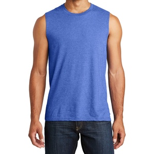 Wholesale 100% Cotton Gym Training Vest for Men Custom New Fitness Stringer <b>Running</b> <b>Singlet</b> Plus Size Breathable Knitted Weave - Product Image 1