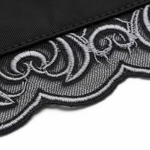 Tissu en PU brodé avec strass et perles tissées, lavable, pour la confection de dentelle décorative délicate, vente en gros - Product Image 5