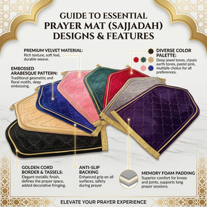 Traditional Handmade Chenille Fabric Prayer Rugs Elegant Woven Patterns Soft Foldable for Home Decor Meditation Spiritual Use - Product Image 6