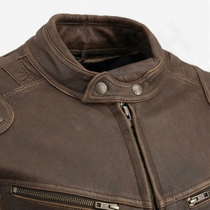 Veste de moto en cuir véritable pour homme de qualité supérieure, nouvelle arrivée, vestes de moto d'hiver, protections amovibles, personnalisables - Product Image 4