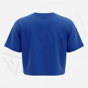 T-shirts courts personnalisés en soie et coton pour femmes, coupe ajustée, vêtements de sport décontractés, équipement de haute qualité, respirants, couleur personnalisable - Product Image 2