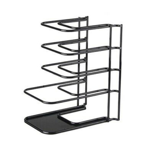 Organizador de Ollas y Sartenes Vintage de 5 Niveles, Estante de Almacenamiento de Cocina de Metal Negro Resistente, Ahorra Espacio en la Encimera o el Armario - Product Image 2