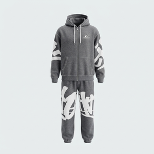 Servicio OEM, Conjunto Deportivo Masculino de Alta Calidad, Transpirable, Ligero, Estilo Urbano, con Estampado de Letras y Cierre de Cremallera - Product Image 6