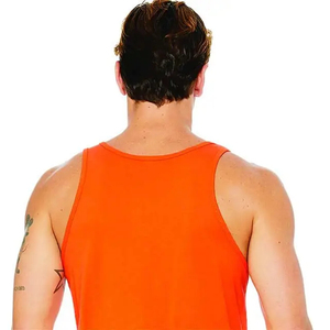 Débardeur de sport pour homme, très populaire, uni, respirant, en polyester et élasthanne, coupe ajustée, avec perforations, en coton tricoté - Product Image 6
