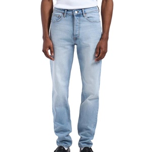 Pantalones Vaqueros Ajustados de Última Moda para Hombre, Corte Slim, Color Sólido, Largos, de Mezclilla, de Alta Calidad, Casuales, Lavados con Piedras - Product Image 1