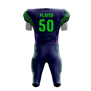 Uniforme de football américain respirant personnalisé de qualité supérieure 2026, 100 % polyester, tenue d'équipe, service OEM avec logo frontal - Product Image 5