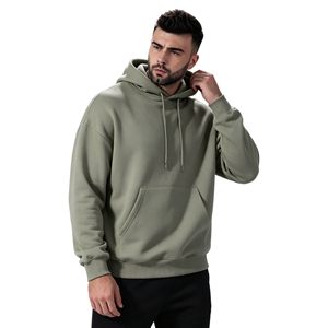 Sudadera con capucha unisex de felpa 100% algodón, personalizada con pedrería, de corte holgado y extragrande, con bolsillos, transpirable, antiencogimiento, con cremallera, para invierno, 550 gramos - Product Image 4