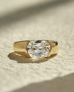 Anillo de Diamantes de Corte Oval Clásico para Mujer en Oro Amarillo, Anillo de Compromiso de Diamantes Ovalados de Lujo, Regalo de Joyería Fina para Aniversario de Bodas - Product Image 3