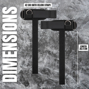 สายรัดข้อมือยกน้ำหนักแบบกำหนดเองได้พร้อมโลโก้และห่วงรูปตัว D สำหรับการฝึกเดดลิฟท์ในฟิตเนส - Product Image 3