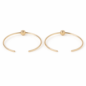 Pendientes de Oro Sólido de 14K y 18K con Diamantes Cultivados en Laboratorio, Corte Redondo, Claridad DEF VS VVS, Diseño de Aro Abierto, Joyería Hecha a Mano - Product Image 6