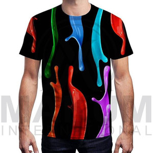 T-shirt décontracté uni à manches courtes de qualité supérieure pour hommes – Vente en gros - Product Image 3