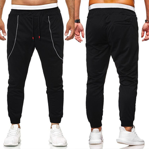 Pantalon de jogging en molleton noir 100 % haute qualité, matière de qualité supérieure, logo personnalisé, poche Soli, coupe droite, pour homme, pantalon de survêtement court personnalisé - Product Image 5