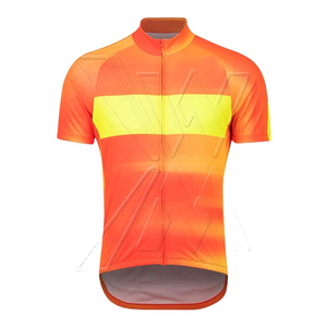 Custom Sublimation Unisex Short Sleeve Pro <b>Cycling</b> Jersey Anti-Bacterial Breathable Heat-Transfer Printed Spandex/Polyester 160g - Product Image 4