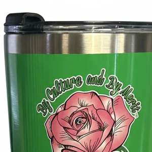 Vaso Térmico AKA Pink Green Rose Tumbler Culture and Merit, Taza de Viaje de Acero Inoxidable Aislada, Vaso Reutilizable de Primera Calidad - Product Image 4