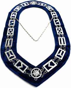 Masonic Apron With Embroidered Symbols And Gold Trim For Lodge Use - Product Image 5