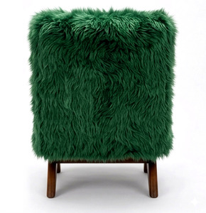 Sillón de Salón de Estilo Nórdico de Lujo con Detalles de Piel Sintética Verde, Silla de Madera Maciza de Estilo Moderno de Mediados de Siglo para Sala de Estar y Dormitorio, Venta al Por Mayor - Product Image 4