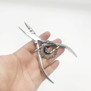 Alicate de punta de aguja de acero sostenible al por mayor, herramienta de extensión de cabello de grado quirúrgico, acabado plateado, Etiqueta Privada, herramienta de peinado - Product Image 6