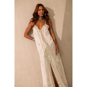 Premium Women's Eco-Friendly <b>Boho</b> Loose Long <b>Dress</b> 100% Viscose Casual Party Style <b>Summer</b> Embellished Export Quality - Product Image 4