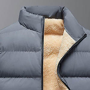 Service OEM : Créez votre propre gilet matelassé court imperméable pour homme, vêtement d'extérieur décontracté en coton mélangé de haute qualité - Product Image 5