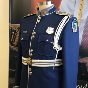 Chaqueta Formal Bordada Personalizada, Chaqueta de Desfile de Mezcla de Lana, Chaqueta Elegante con Botones Delanteros para Eventos - Product Image 1