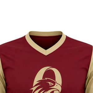 เสื้อฟุตบอลทีมสีแดงเลือดหมู แขนยาว สำหรับผู้ใหญ่และเด็ก น้ำหนักเบา ระบายอากาศได้ดี ชุดยูนิฟอร์มฟุตบอลแบบกำหนดเองสำหรับทีม - Product Image 3