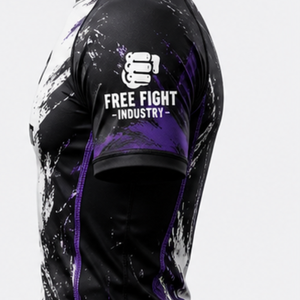Rashguard unisexe à manches courtes personnalisé OEM, impression par sublimation, séchage rapide, protection UV UPF50+, tissu antibactérien et écologique - Product Image 3