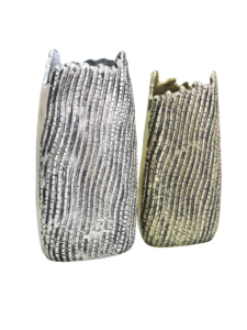 Set 2 Metal Flower Vases-Classic Modern Silver Gold Eco-Friendly Durable <b>Hanging</b> Floor Tabletop Decor for Contemporary Home - Product Image 4