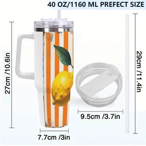 Gobelet isotherme personnalisé avec logo, 40 oz, en acier inoxydable, avec poignée, pour cadeaux d'équipe - Product Image 4