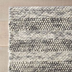 Handmade Wool Braided Loop <b>Rug</b> | Chunky Thick Wool Area <b>Rug</b> | Custom <b>Boho</b> Natural Carpet for Living Room - Product Image 1