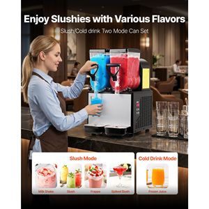 Machine à slush commerciale 12L avec fonction autonettoyante, 2 réservoirs de 6L, pour boissons glacées et margaritas - Product Image 3