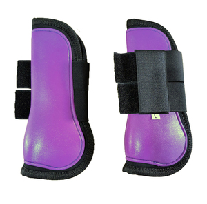 Botas Protectoras para Caballos, de Cuero y Neopreno, con Cierre de Hebilla, Soporte Duradero para Terapia Ecuestre y Uso Hípico - Product Image 3